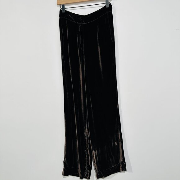 Sleeping with Jacques Jane Bond Brown Velvet Co-ord Set US4 Pants & Blazer Silk - Picture 11 of 16